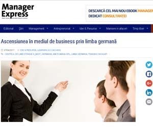 Ascensiunea în mediul de business prin limba germana MANAGER EXPRESS
